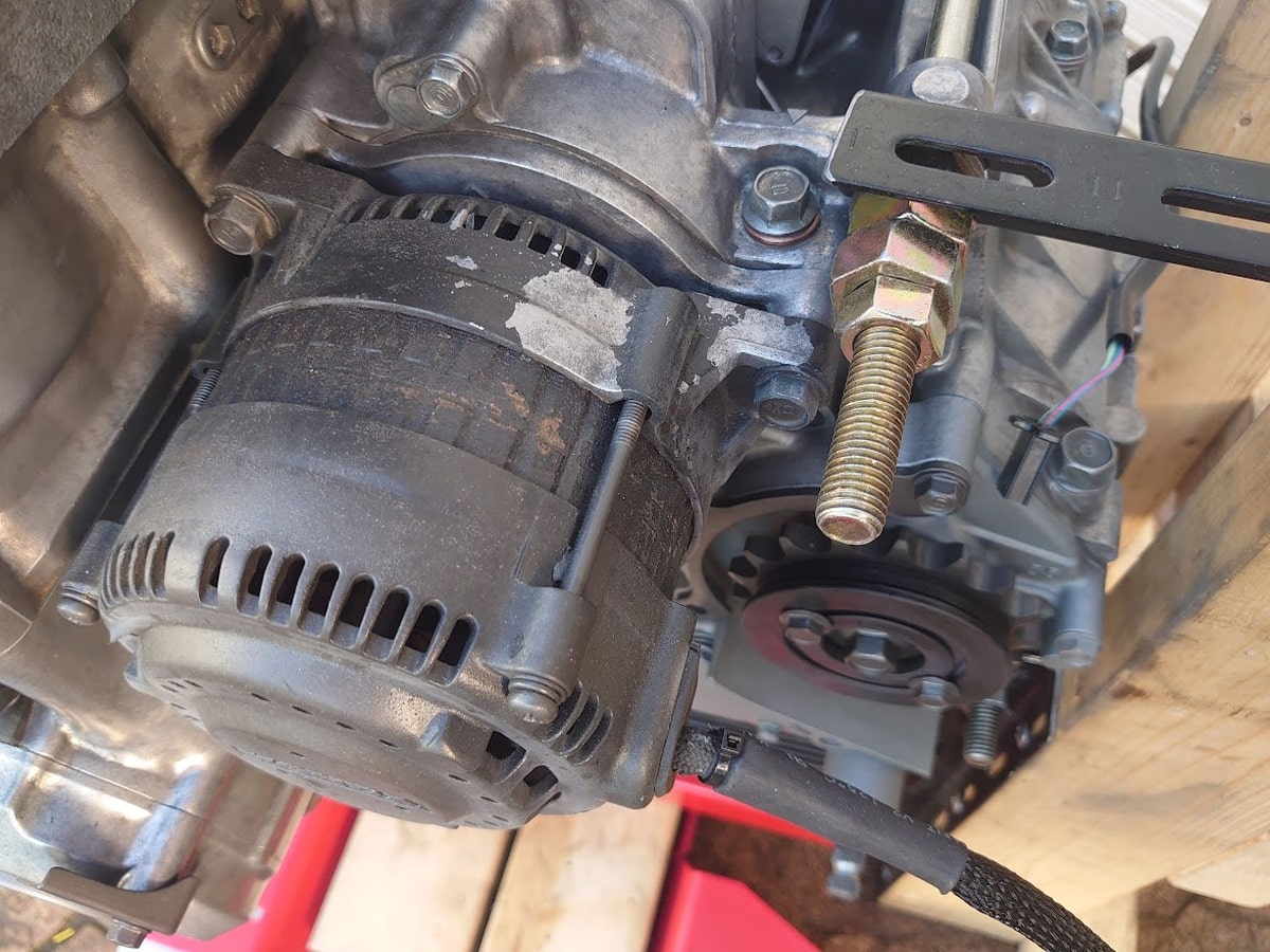 Alternator with peeling gun coat paint