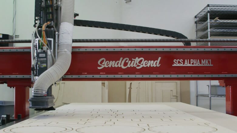 SendCutSend CNC routing machine