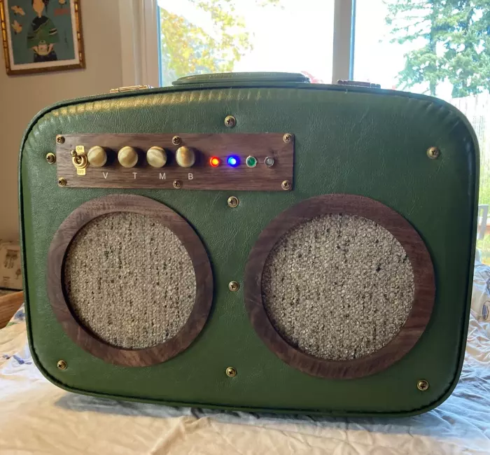 laser cut vintage mid century bluetooth speaker using laser cutting services